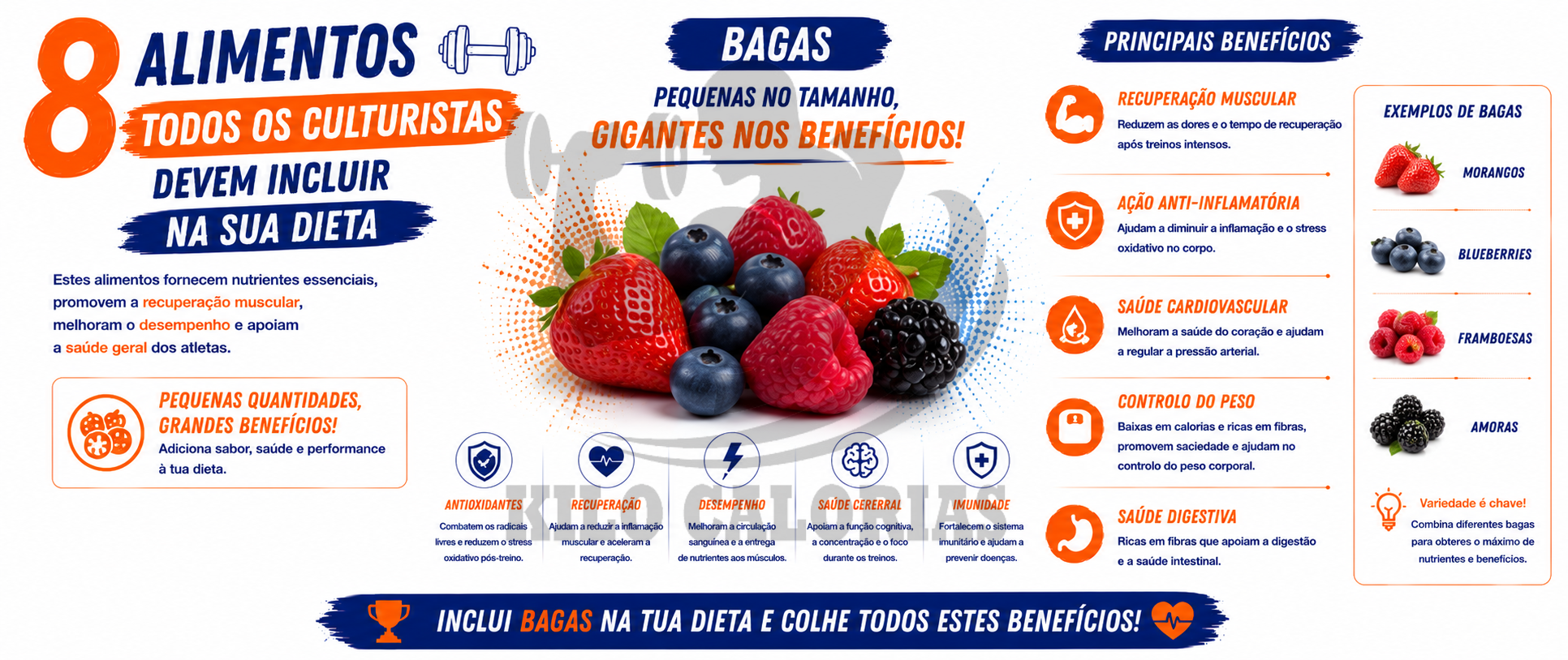 8 Alimentos Todos os culturistas devem incluir na sua dieta-bagas.