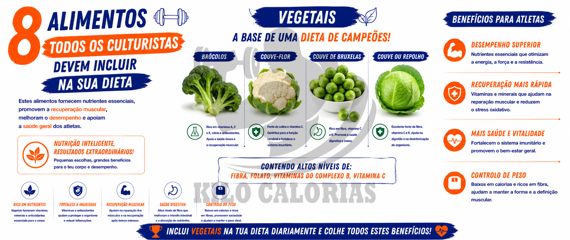 8 Alimentos Todos os culturistas devem incluir na sua dieta-vegetais.