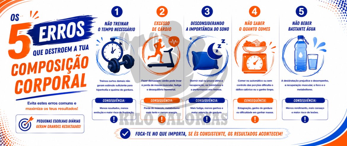 Os 5 erros que destroem a tua composição corporal.