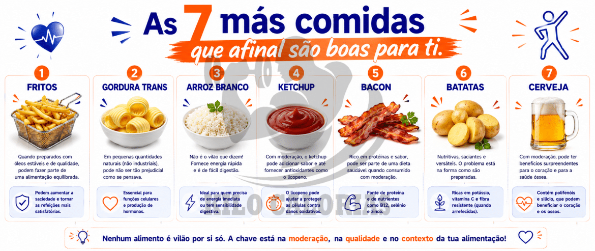 As 7 más comidas que afinal são boas para ti.