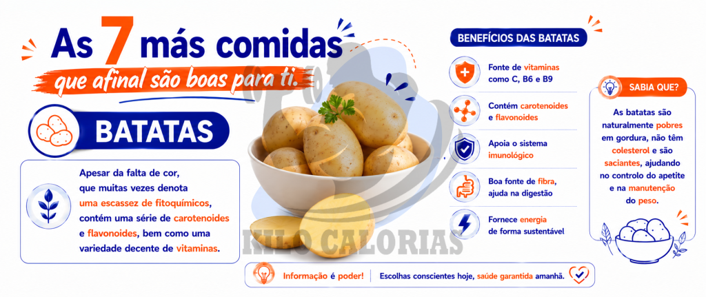 As 7 m&aacute;s comidas que afinal s&atilde;o boas para ti-batatas.